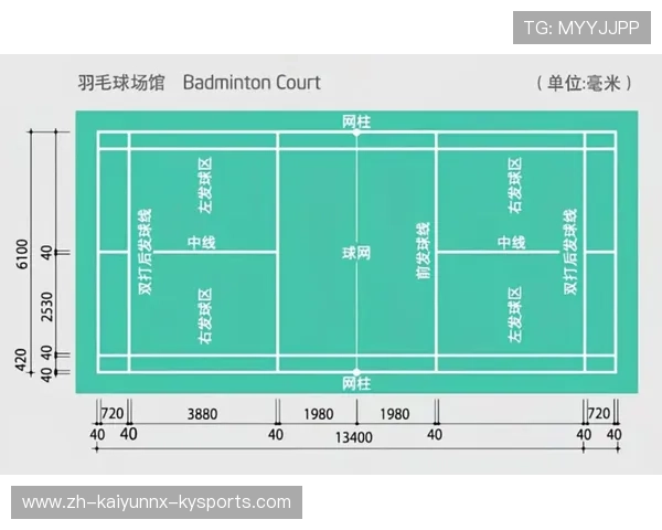 羽毛球双打界限图解